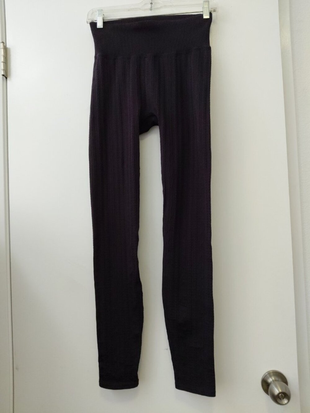 Alo Yoga Seamless Cable Knit High-Waist Legging Black Size Medium